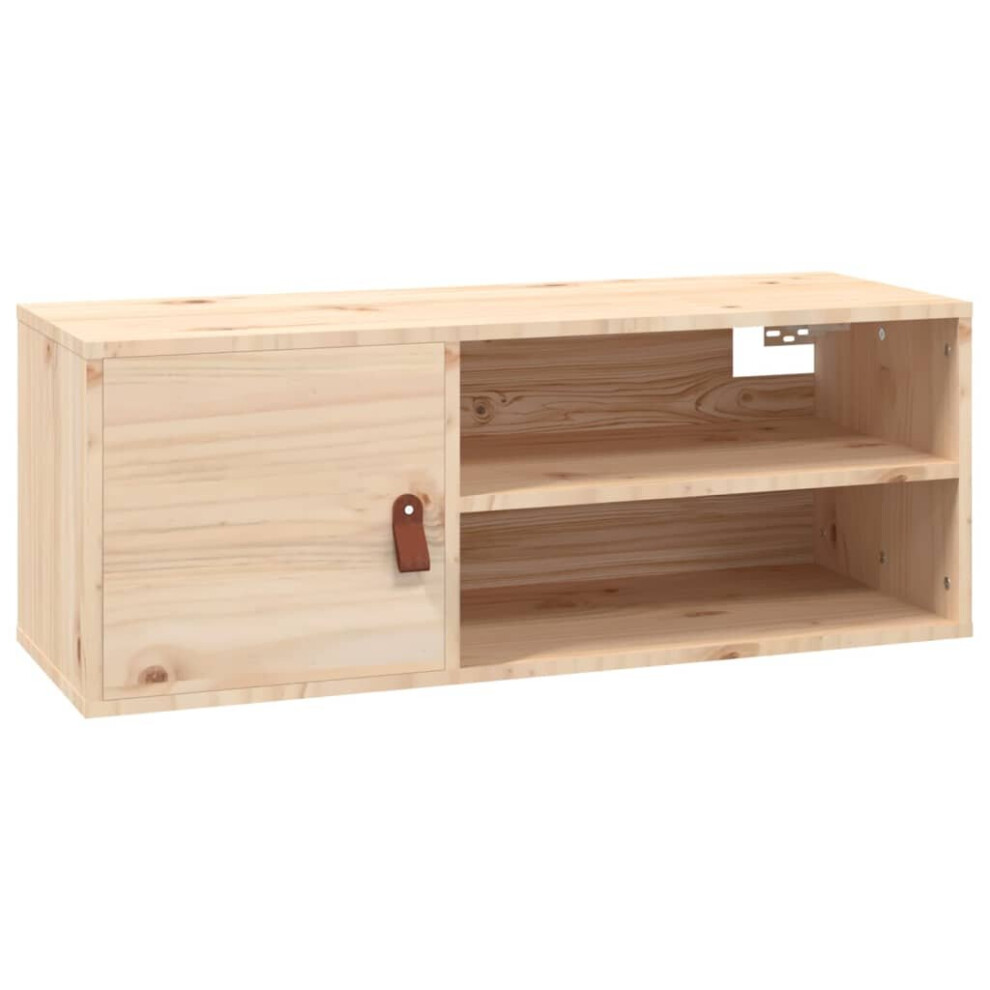 Vidaxl (Brown, 1) 1/2X Solid Wood Pine Wall Cabinet Floating Rack Wall Unit Multi Colours