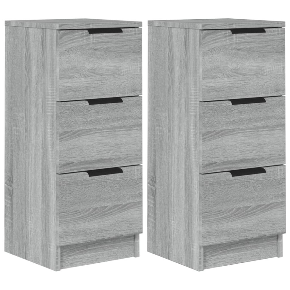 Vidaxl (Grey Sonoma, 2) Sideboard Telephone Cabinet Nightstand Side Cabinet Engineered Wood