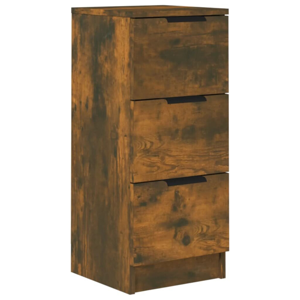Vidaxl (Smoked Oak, 1) Sideboard Telephone Cabinet Nightstand Side Cabinet Engineered Wood