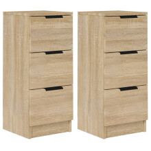 (Sonoma oak, 2) vidaXL Sideboard Telephone Cabinet Nightstand Side Cabinet Engineered Wood