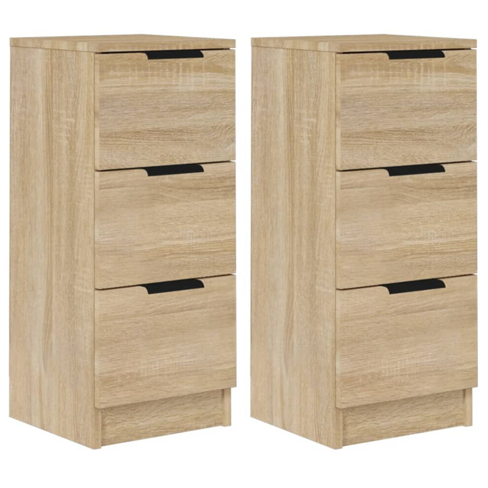 Vidaxl (Sonoma Oak, 2) Sideboard Telephone Cabinet Nightstand Side Cabinet Engineered Wood