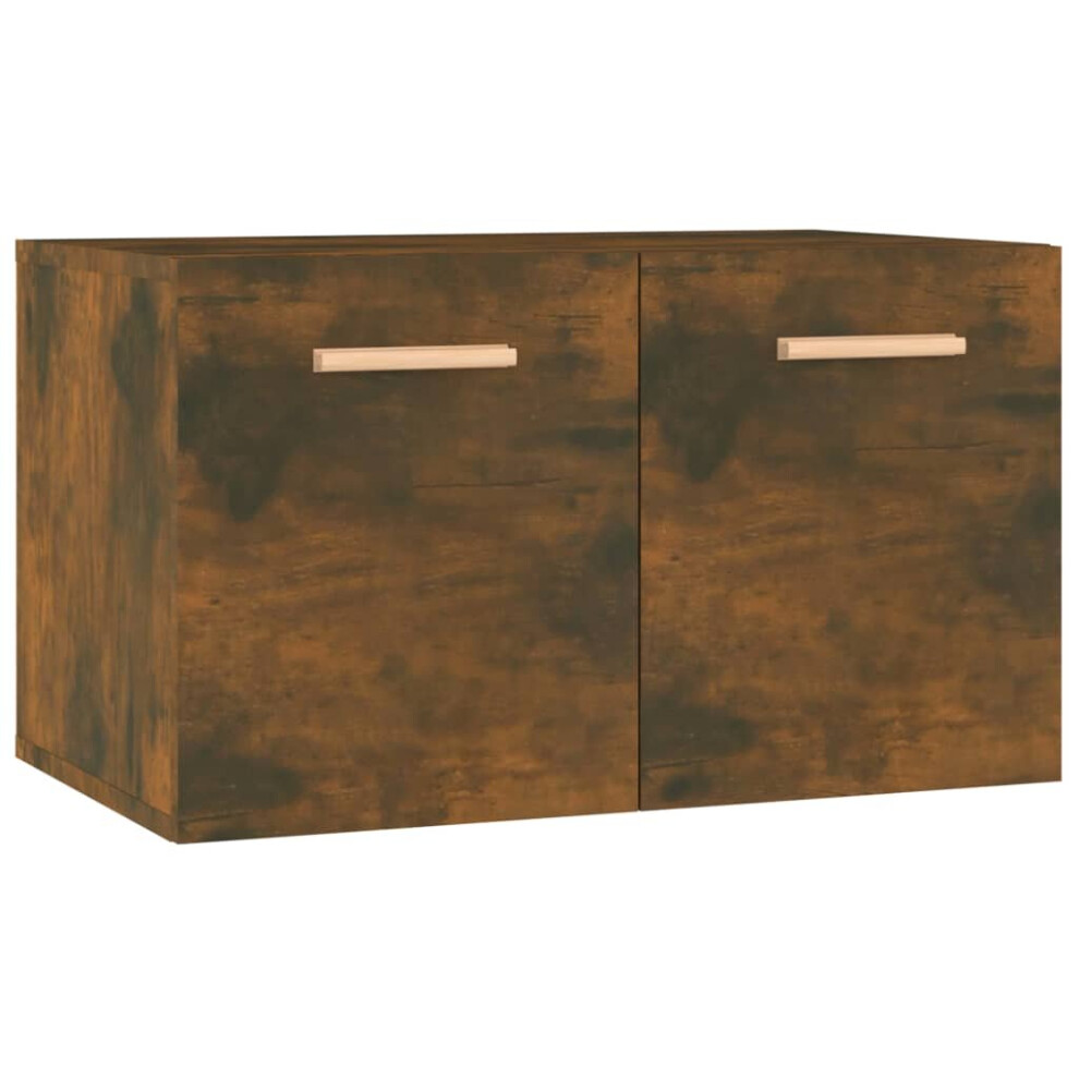 Vidaxl (Smoked Oak) Wall Cabinet Hanging Storage Cabinet Wall Cupboard Engineered Wood