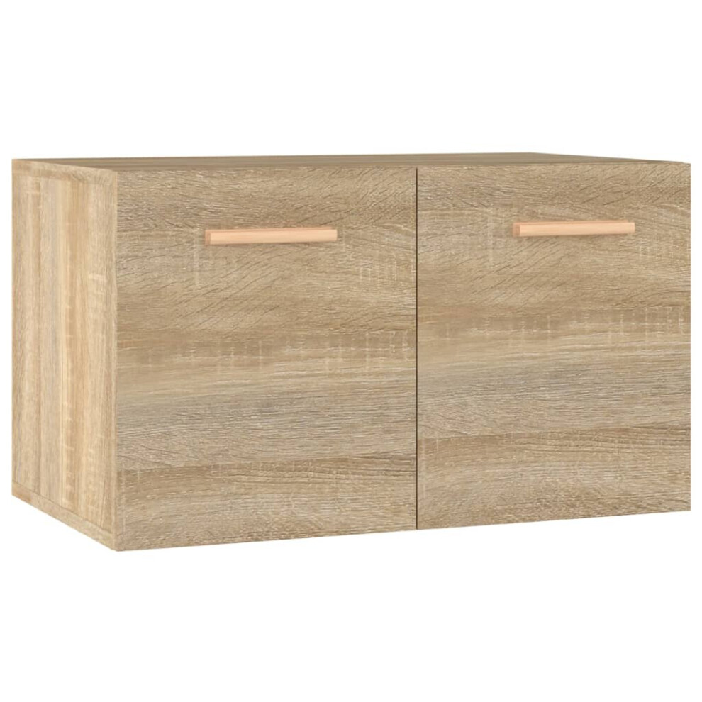 Vidaxl (Sonoma Oak) Wall Cabinet Hanging Storage Cabinet Wall Cupboard Engineered Wood