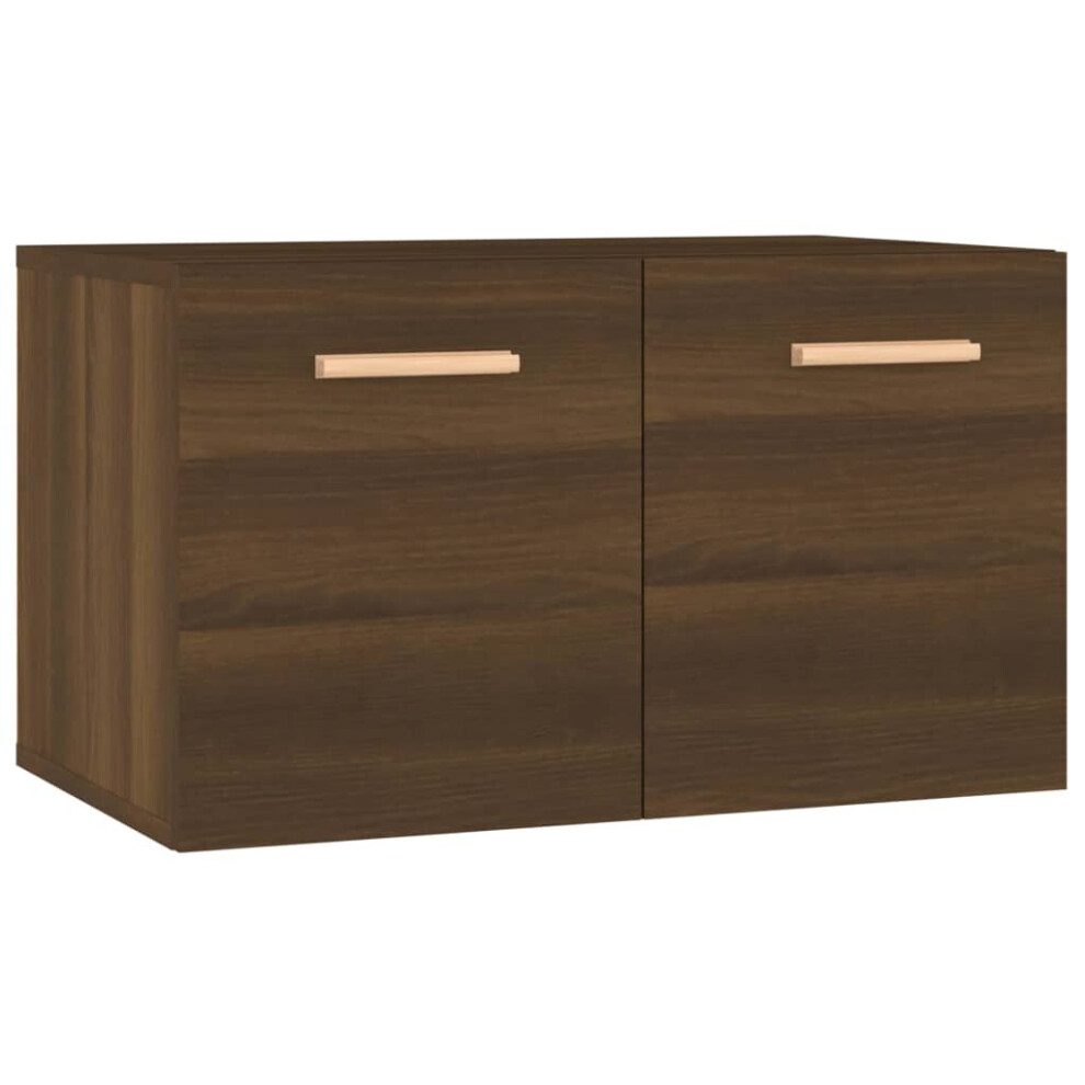 (Brown oak) vidaXL Wall Cabinet Engineered Wood Floating Hanging Cabinet Multi Colours