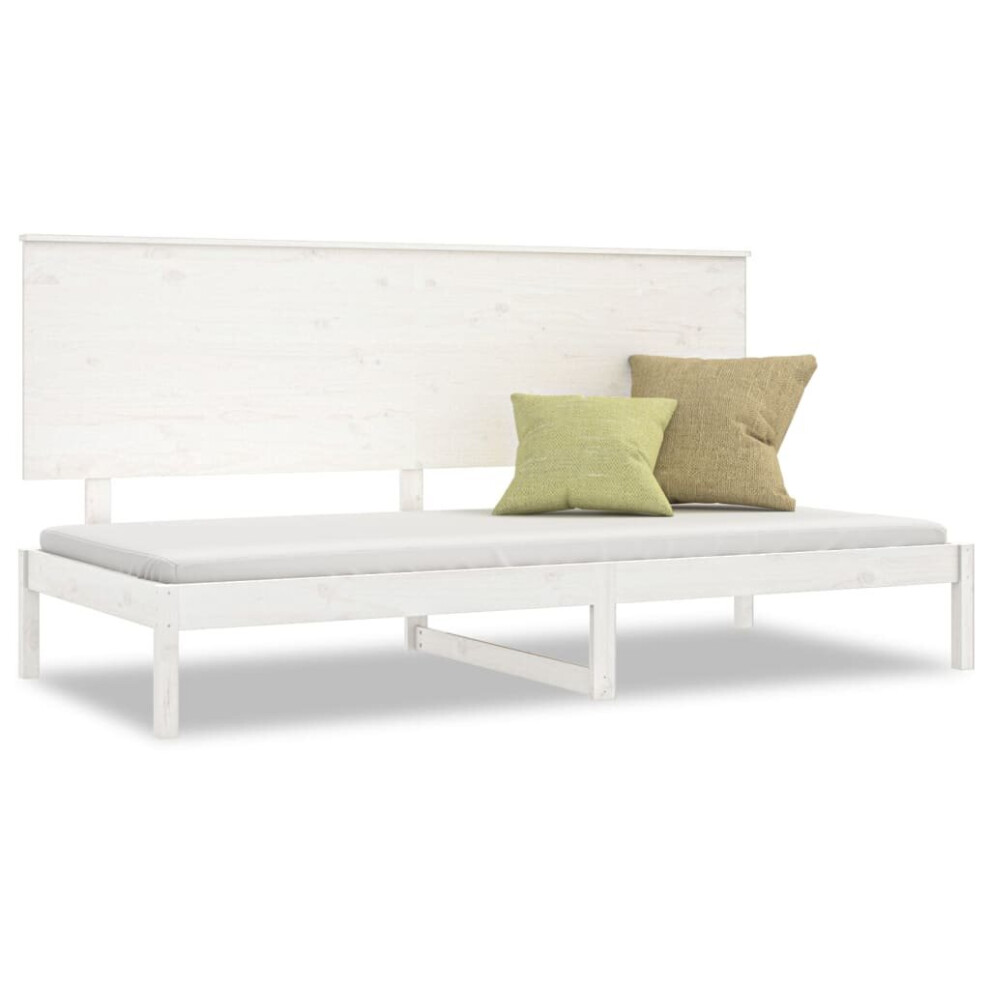 (White, 90 x 200 cm (W x L)) vidaXL Solid Wood Pine Day Bed Daybed Couch Multi Colours 80x200 cm/90x200 cm