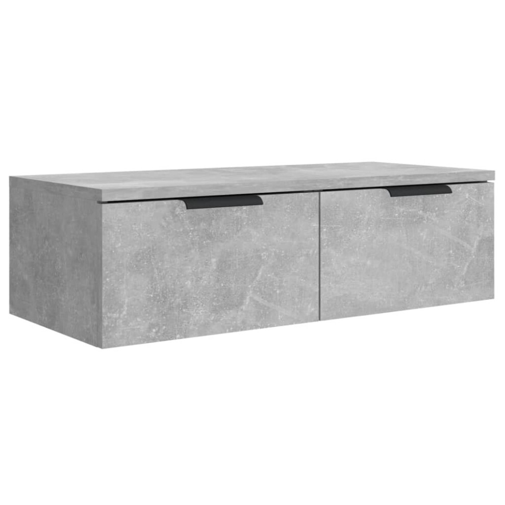 (Concrete grey) vidaXL Wall Cabinet Engineered Wood Floating TV Unit Cabinet Multi Colours