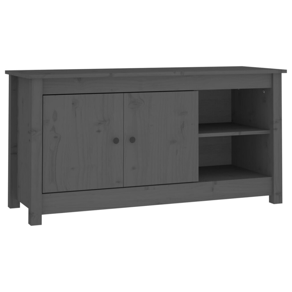 (Grey) vidaXL Solid Wood Pine TV Cabinet TV Console Media Unit Cabinet Multi Colours