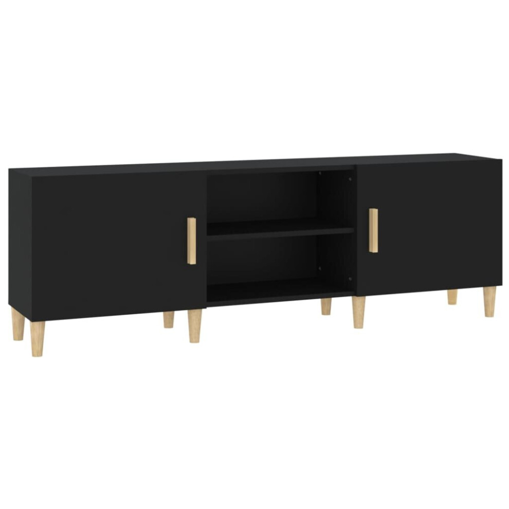 (Black) vidaXL TV Cabinet Engineered Wood Indoor TV Console Media Unit Multi Colours