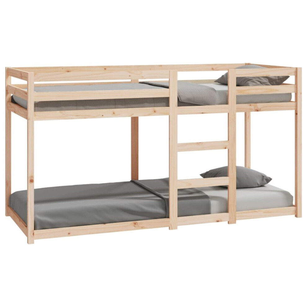Vidaxl (Brown, 80 X 200 Cm (W X L)) Bunk Bed Bedroom Kids Bed Frame Children Twin Sleeper Solid Wood Pine
