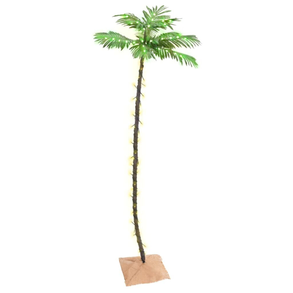 (136) vidaXL LED Palm Tree Warm White Artificial Outdoor Plant Decor Multi Sizes