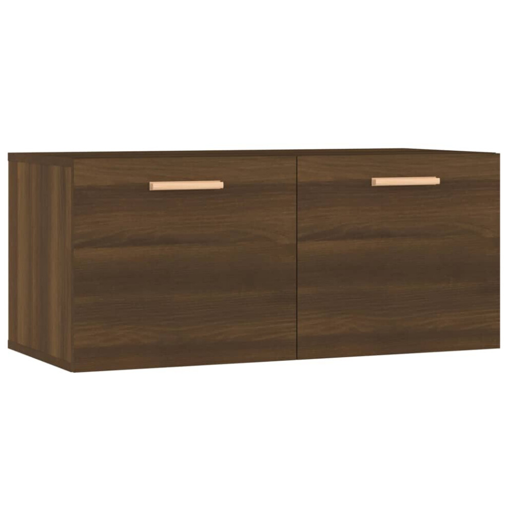 (Brown oak) vidaXL Wall Cabinet Engineered Wood Floating Hanging Cabinet Multi Colours