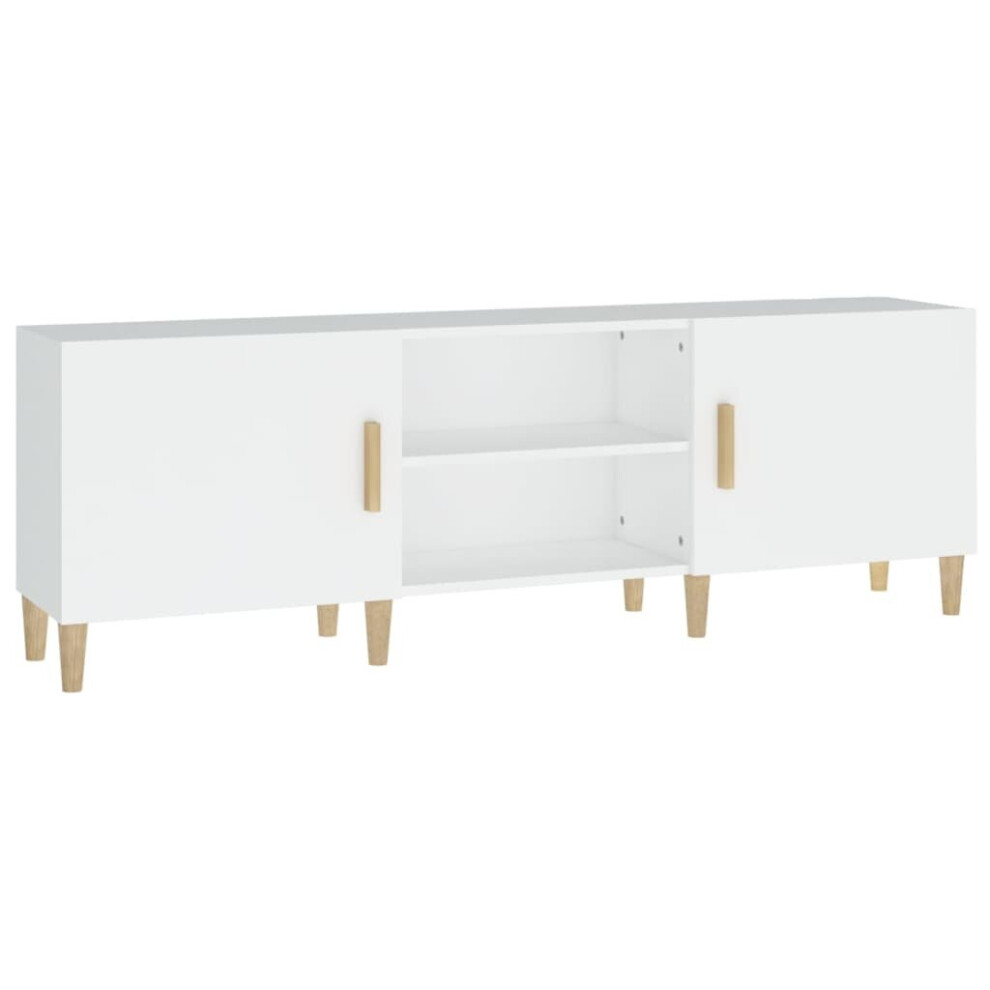 Vidaxl (White) Tv Cabinet Engineered Wood Indoor Tv Console Media Unit Multi Colours White