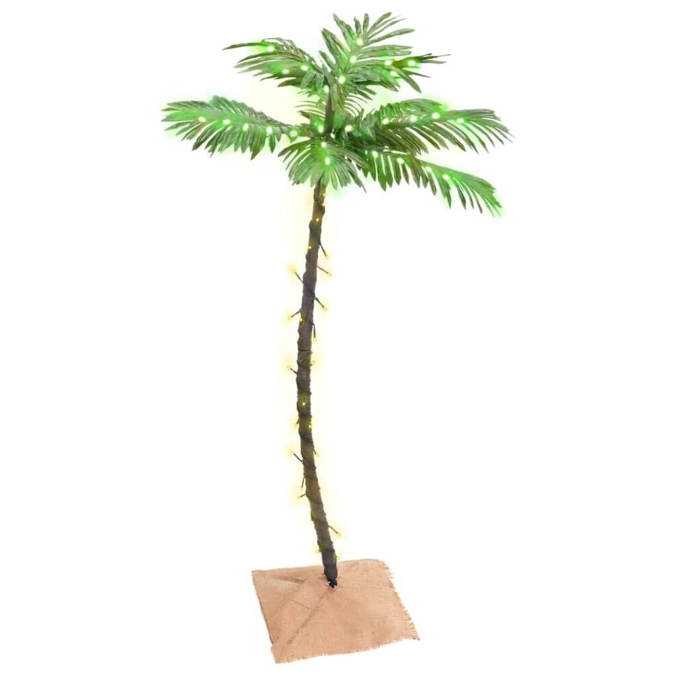 (72) vidaXL LED Palm Tree Warm White Artificial Outdoor Plant Decor Multi Sizes