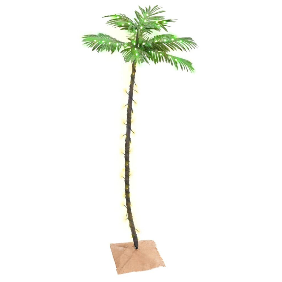 (96) vidaXL LED Palm Tree Warm White Artificial Outdoor Plant Decor Multi Sizes