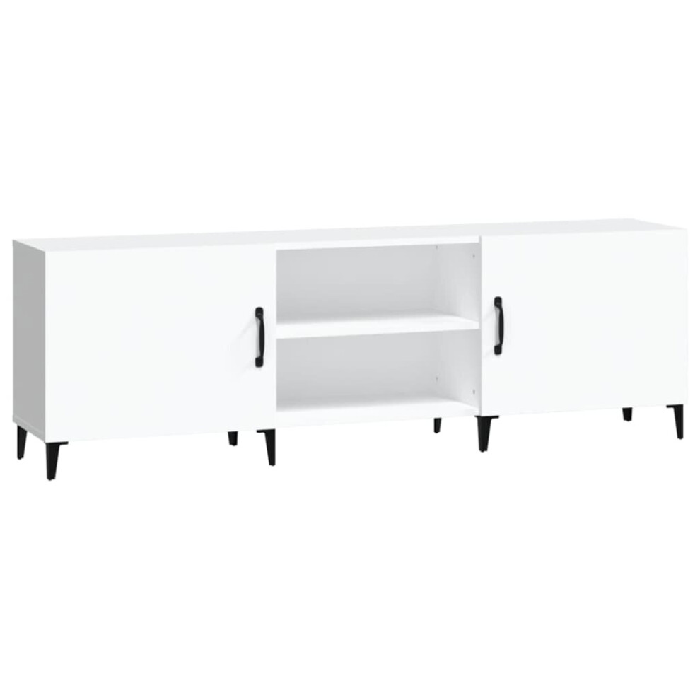 (White) vidaXL TV Cabinet Engineered Wood TV Console Media Unit Cabinet Multi Colours