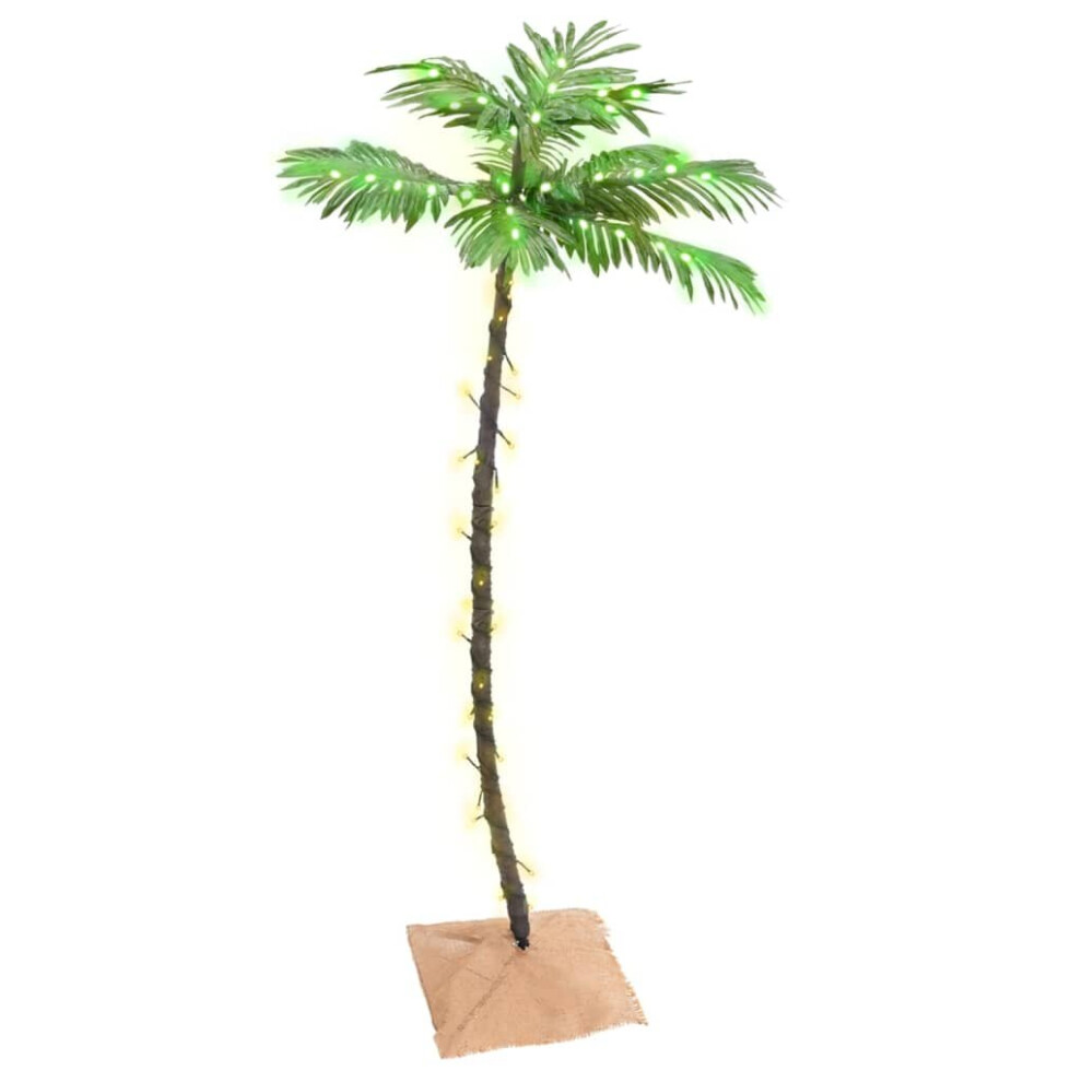 (88) vidaXL LED Palm Tree Warm White Artificial Outdoor Plant Decor Multi Sizes