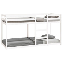 (White, 80 x 200 cm (W x L)) vidaXL Bunk Bed Bedroom Kids Bed Frame Children Twin Sleeper Solid Wood Pine