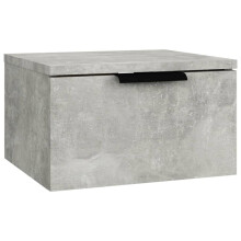 (Concrete grey, 1) vidaXL Wall-mounted Bedside Cabinets Bedroom Floating Nightstand Wall Cabinet