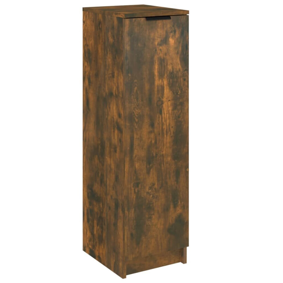 Vidaxl (Smoked Oak) Shoe Cabinet Engineered Wood Hallway Shoe Storage Cupboard Shoe Holder