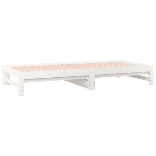 VidaXL (White, 2x(90x190) cm) vidaXL Solid Wood Pine Pull-out Day Bed Sofa Bed Multi Colours 90x190/90x200cm 2
