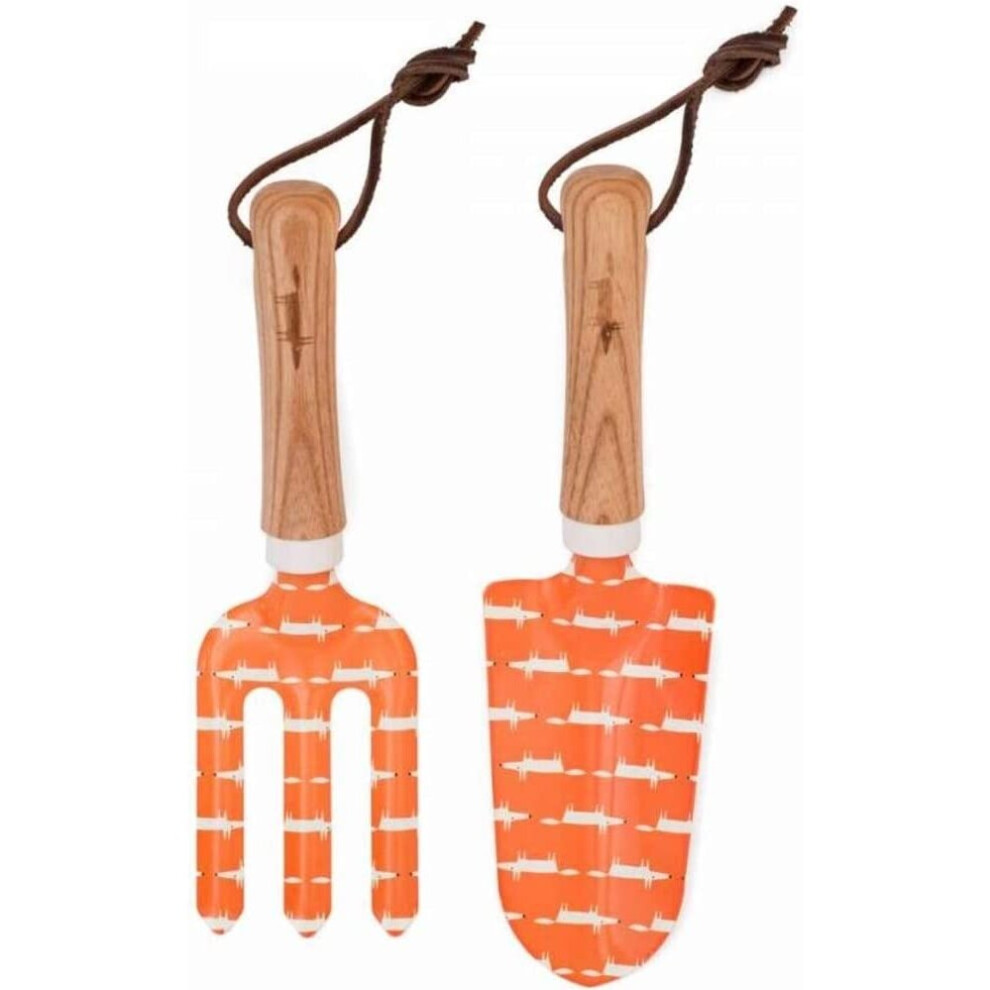 Scion Mr Fox Garden Tools with Wooden Handle, Orange