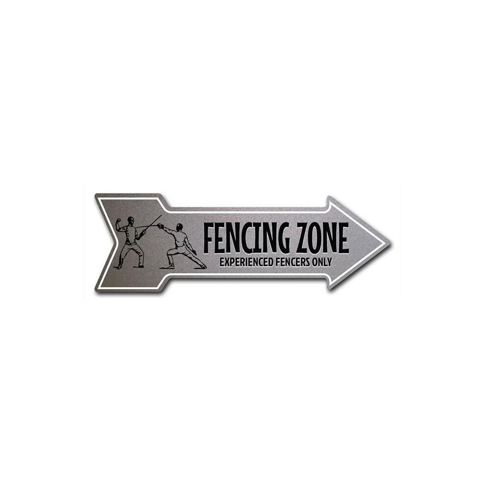 SignMission D-A-10-999873 10 x 30 in. Indoor & Outdoor Decor Direction Sticker Vinyl Wall Decals - Fencing Zone - 24 in.
