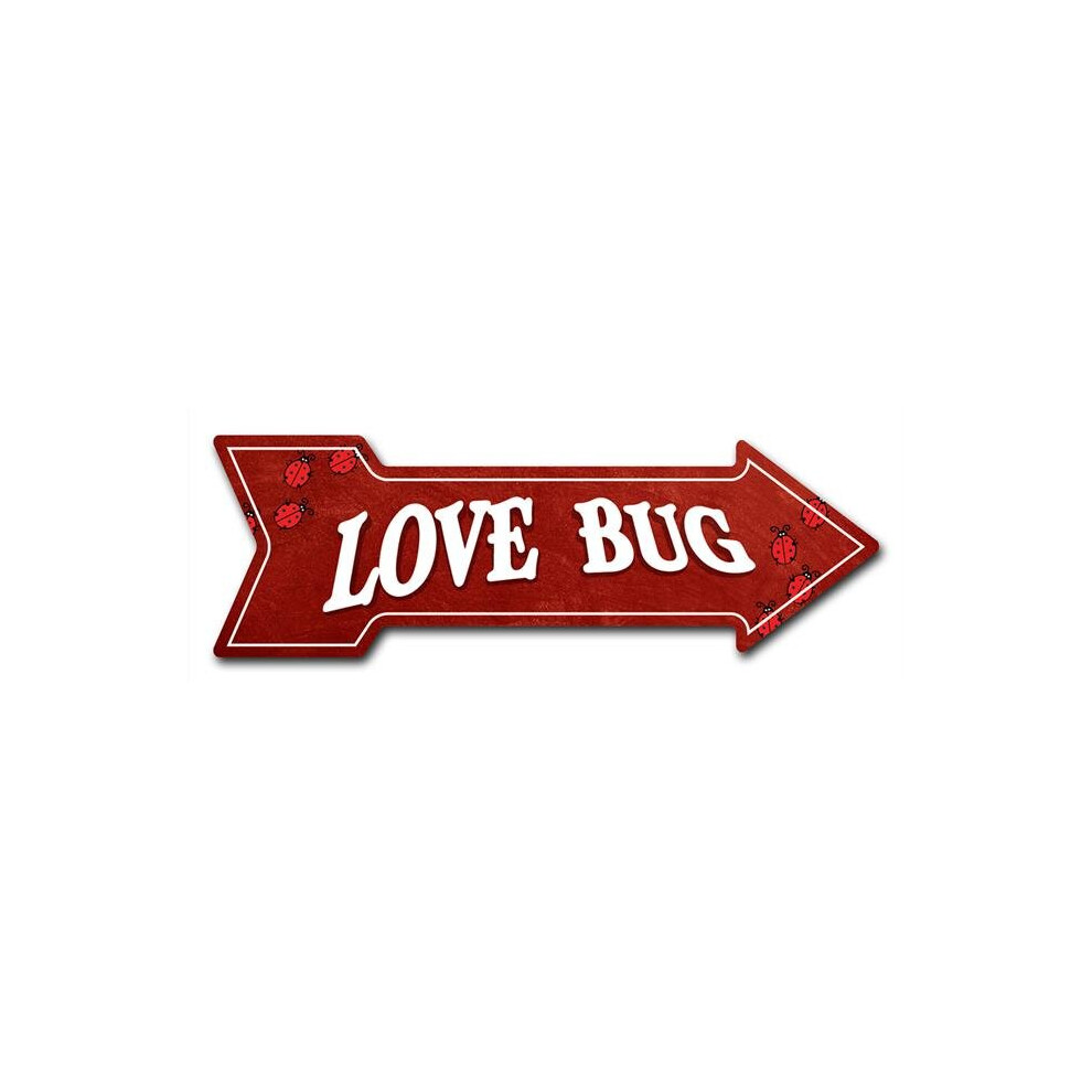 SignMission D-A-12-999766 12 x 36 in. Indoor & Outdoor Decor Direction Sticker Vinyl Wall Decals - Love Bug - 24 in.