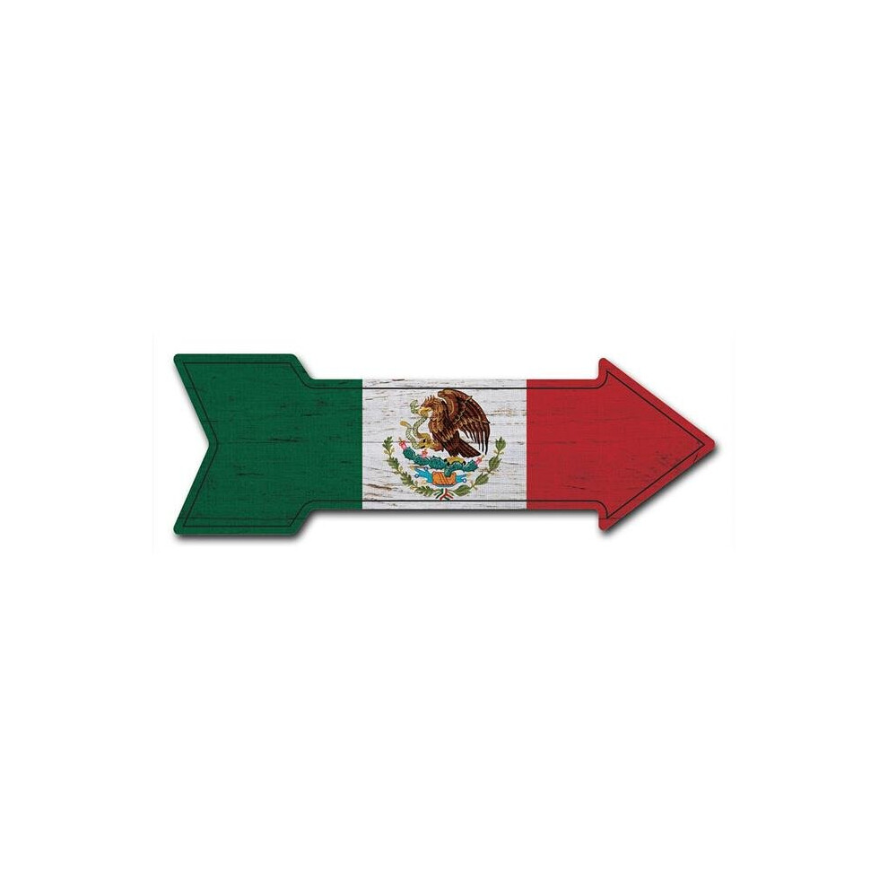 SignMission D-A-12-999746 12 x 36 in. Indoor & Outdoor Decor Direction Sticker Vinyl Wall Decals - Mexico Flag - 24 in.