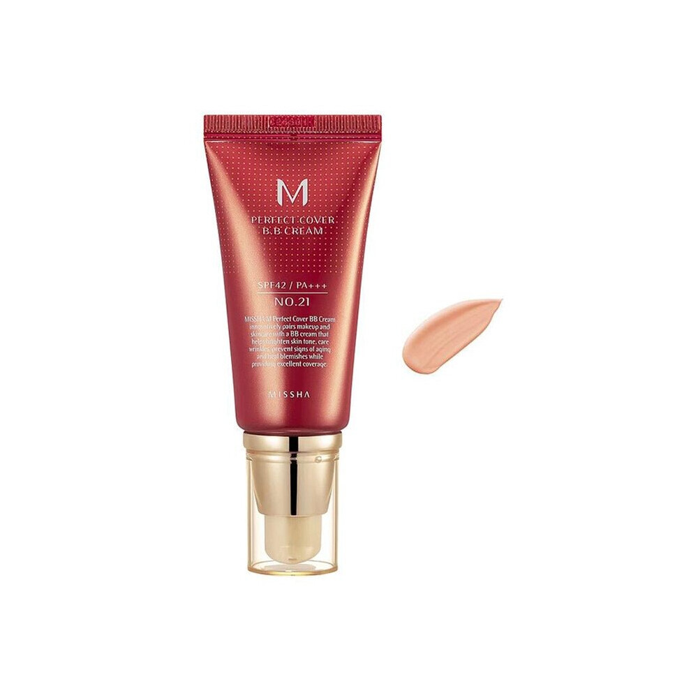(21 Light Beige) MISSHA M Perfect Cover BB Cream SPF42 50ml