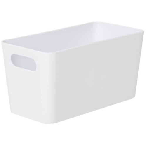 Wham White Wham Plastic Slim Rectangle Storage Basket 20cm x 10cm 1.4L