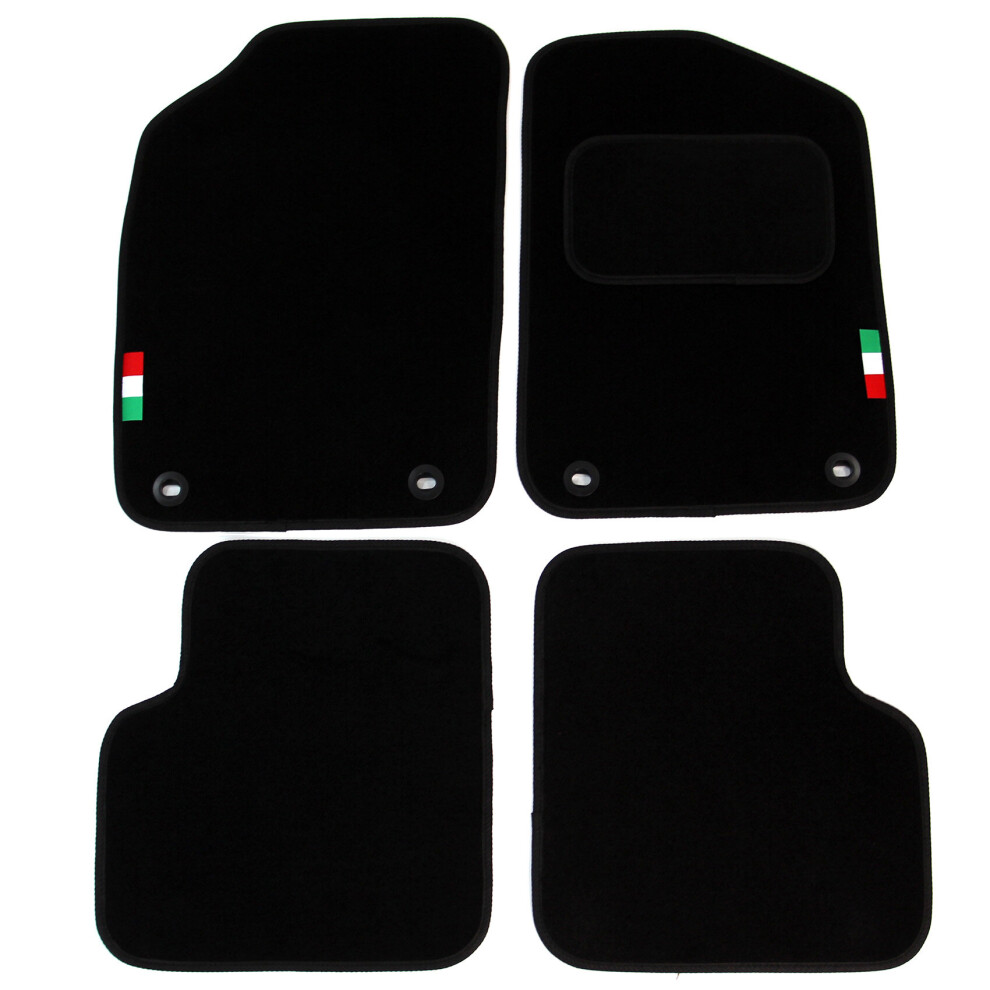 Fits Fiat 500 2012 Onwards Tailored Carpet Car Mats Black 4pcs Set