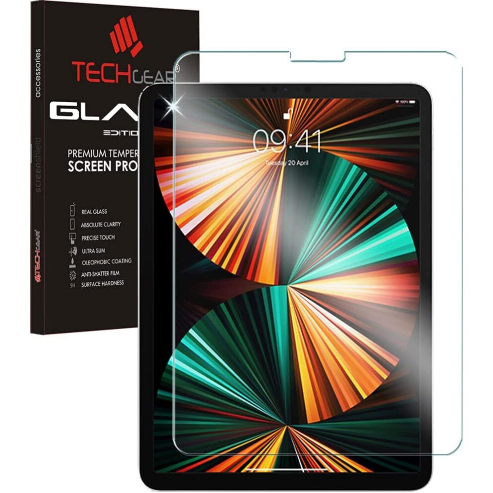 Techgear Glass For Ipad Pro 12.9 2022 - 2018 [6Th, 5Th, 4Th & 3Rd Generations] Genuine Tempered Glass Screen Protector Guard Cover