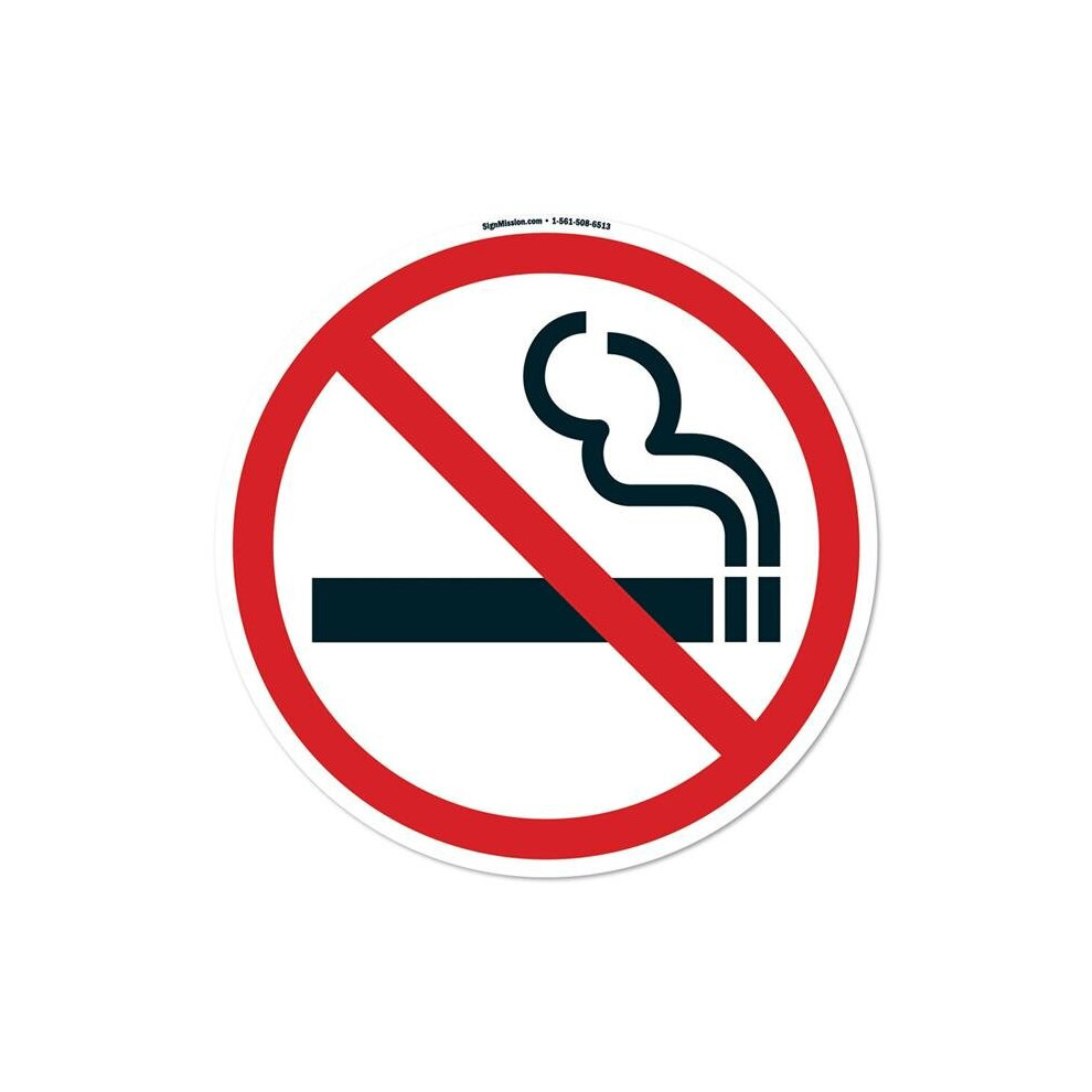 Signmission Fd-C-16-99909 16 X 16 In. Non-Slip Circle Vinyl Floor Decal - No Smoking
