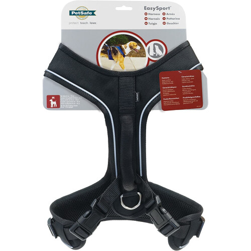 PetSafe PetSafe EasySport Harness, Medium, Black, Adjustable, Control, Padded for small/ medium/ large dogs 1