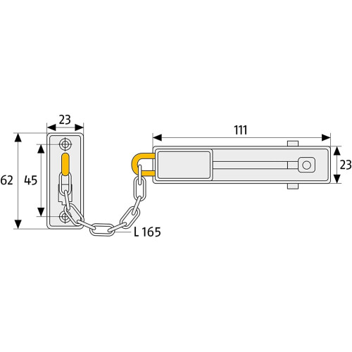 Abus ABUS 13690 Door Chain Type SK66 White 1