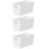Wham 3 White Wham Plastic Slim Rectangle Storage Basket 20cm x 10cm 1.4L 1