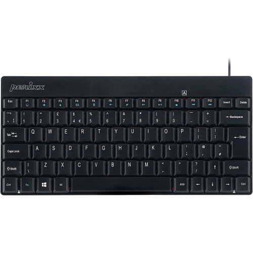 Perixx PERIBOARD-422 Wired USB-C Mini Keyboard, USB Type C Connector, UK QWERTY