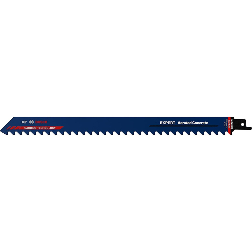 Bosch Professional 3X Expert ‘Aerated Concrete' S 1241 Hm Reciprocating Saw Blade (For Aerated Concrete, Length 300 Mm, Accessories Reciprocating