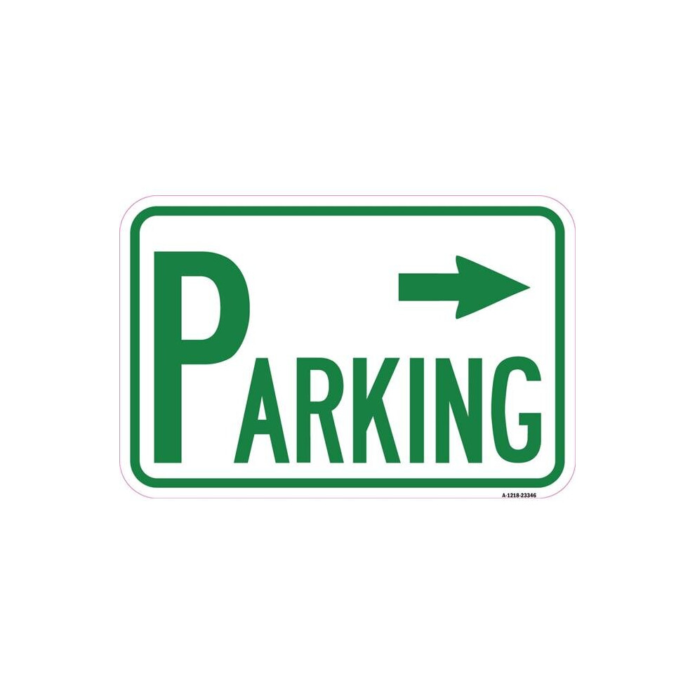 SignMission A-1218-23346 12 x 18 in. Aluminum Sign - Parking with Arrow Pointing Right-image-OPC-PB2TM8K-NEW