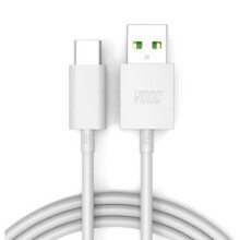 (Cable) Official OPPO VOOC 20W Fast Rapid 3 Pin UK Charger Plug USB-C Cable