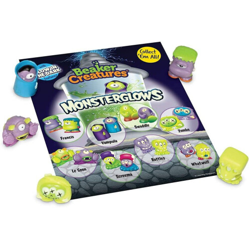 Learning Resources Learning Resources LER3833 Beaker Creatures Monsterglows 5-Pack, STEM, Science Experiment Toy, 5 Pack, Ages 5+ 1