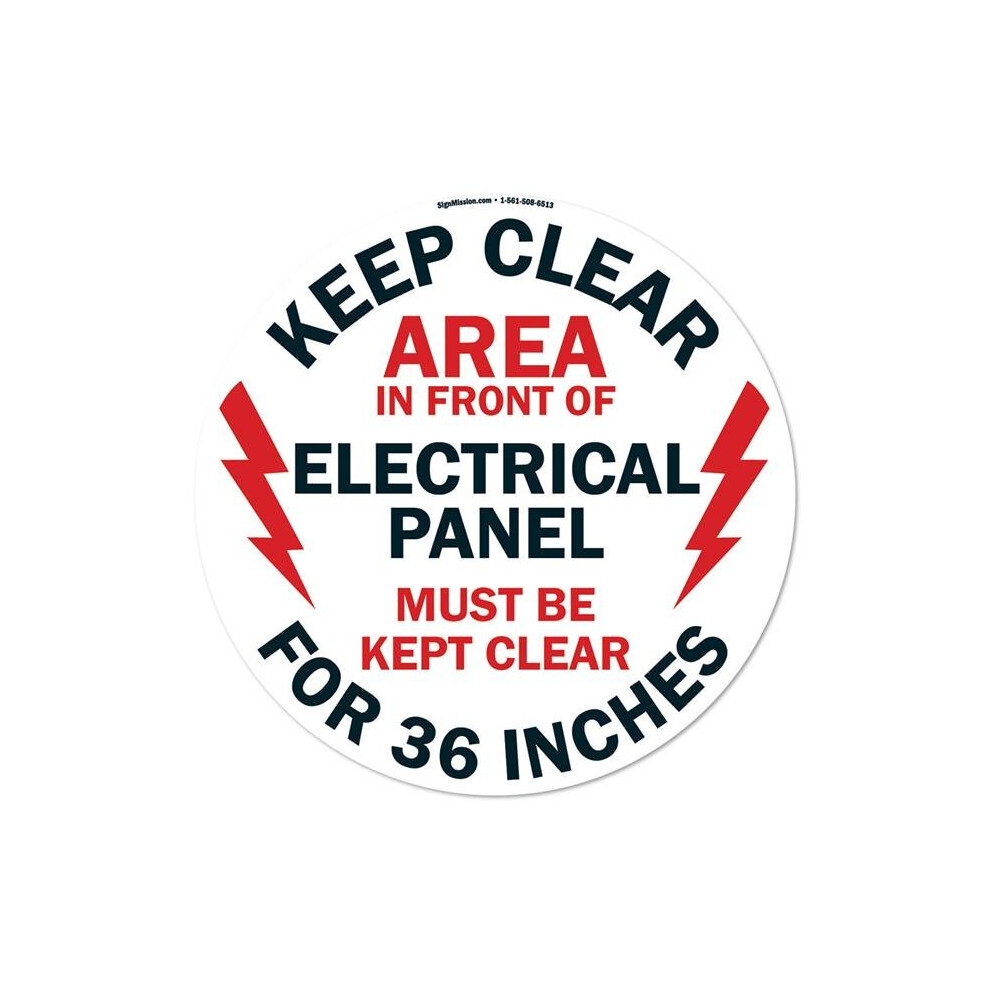 SignMission FD-C-16-99921 16 x 16 in. Non-Slip Circle Vinyl Floor Decal - Keep Clear