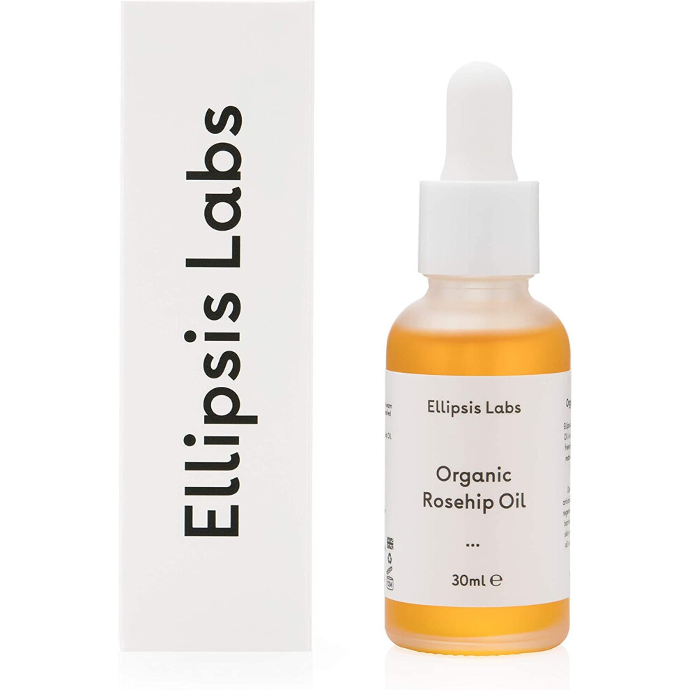 Ellipsis Labs Organic Rosehip Oil By 100% Natural And Organic Moisturising Oil, Works Against Dry Skin Conditions For Improved Skin Barrier Function.