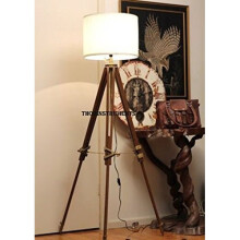 THOR INSTRUMENTS Tripod Floor Lamp Nautical Floor Lamp Home Decor Lamp Brown