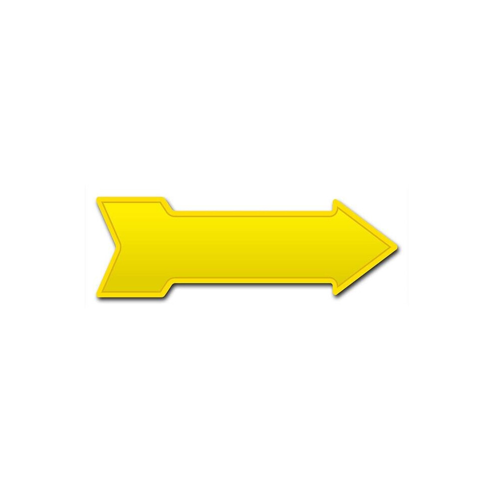 SignMission D-A-8-999538 8 x 24 in. Indoor & Outdoor Decor Direction Sticker Vinyl Wall Decals - Yellow - 24 in.