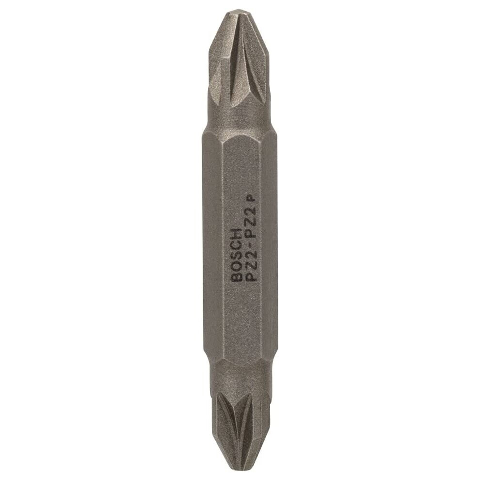 Bosch 2607001742 Screwdriver Bit Double, Pz 2-Pz 2, 45mm Length, Blue