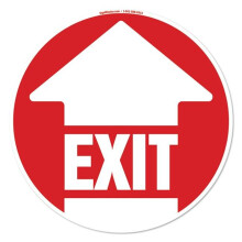 SignMission FD-C-16-99944 16 x 16 in. Non-Slip Circle Vinyl Floor Decal - Exit