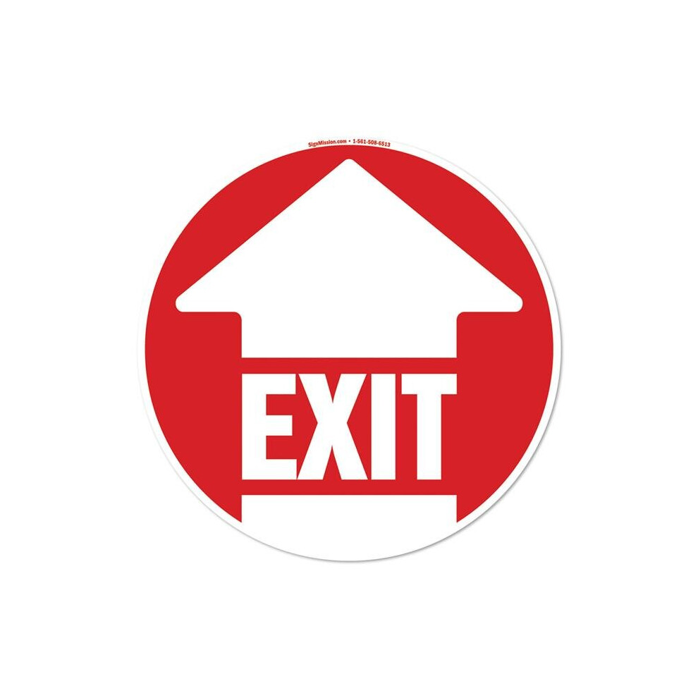 Signmission Fd-C-16-99944 16 X 16 In. Non-Slip Circle Vinyl Floor Decal - Exit