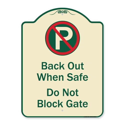SignMission A-DES-TG-1824-9994 18 x 24 in. Designer Series Sign - Back ...