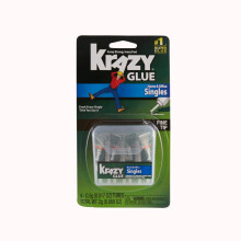 Krazy Glue Home & Office Singles (.5 g, Pack of 4) | Fast-Setting, Super Strong Adhesive for Quick Repairs, Ideal for Crafts and Everyday Use